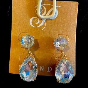 Plunder rhinestone dangle earrings-NEW